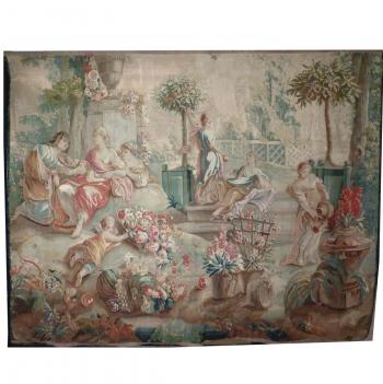 Scène de jardin-Beauvais, XVIIIème-LP3300